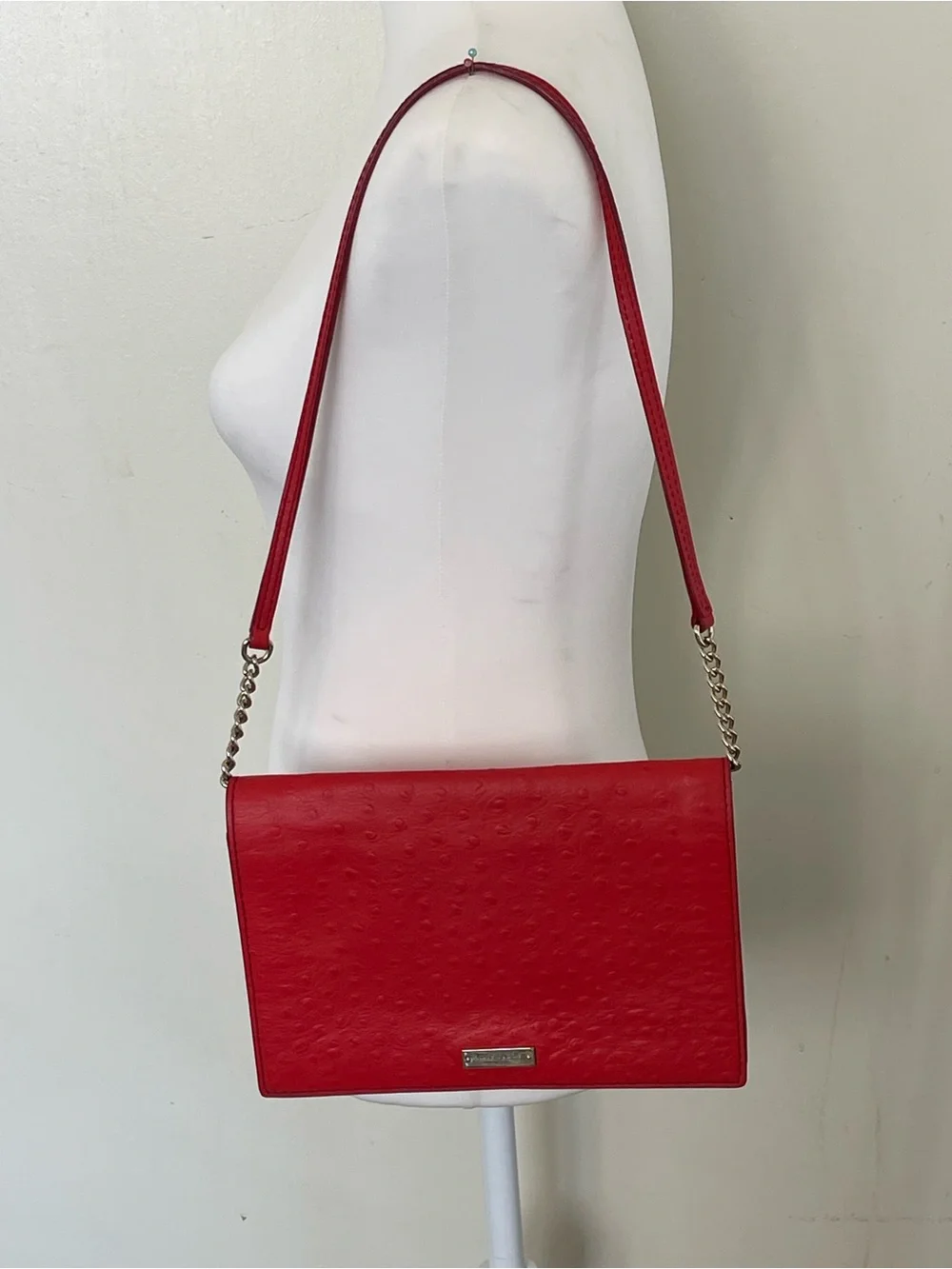 kate spade Red Textured Leather Crossbody Shoulder Bag